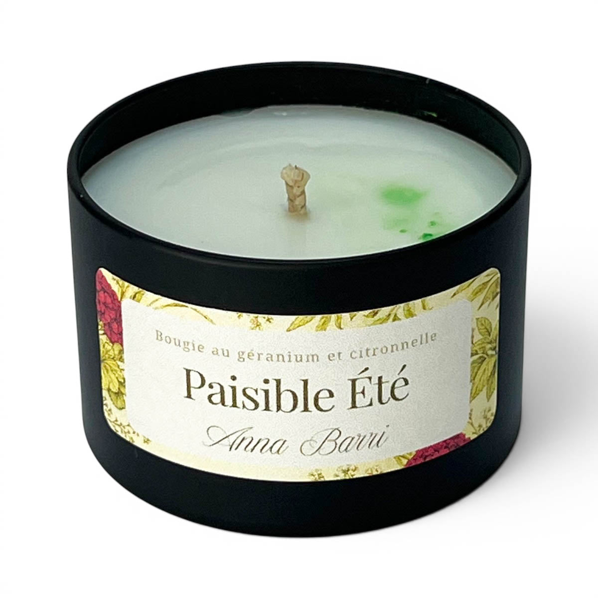 Paisible été | Bougie Parfumée au géranium et citronnelle | 22h de diffusion